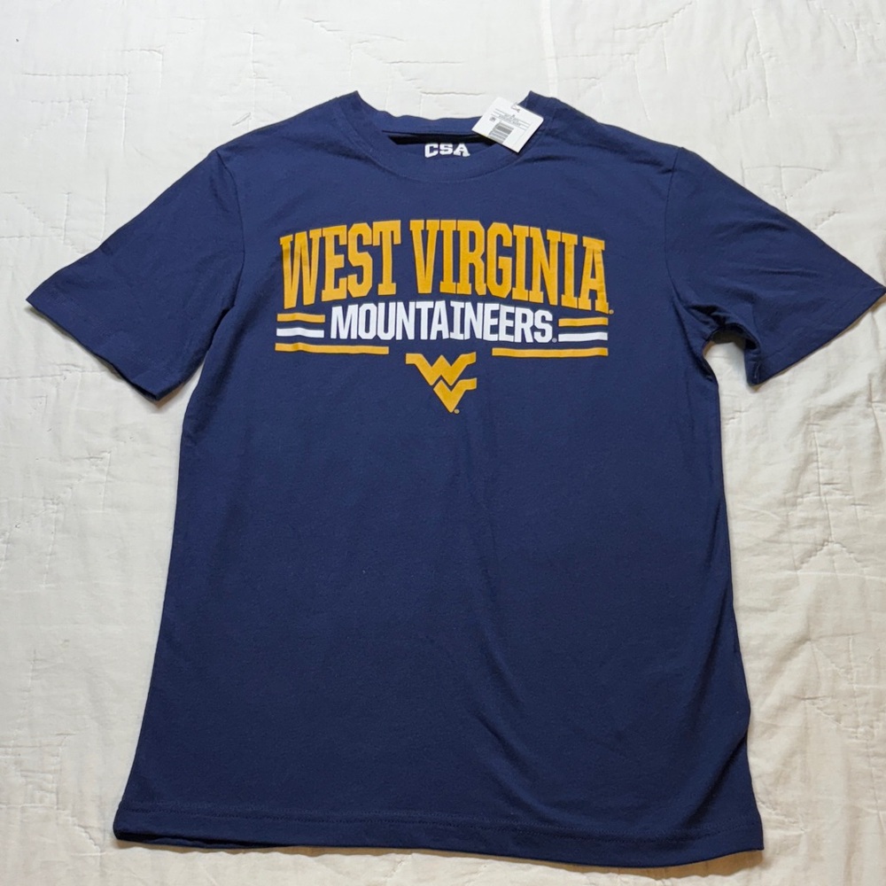 NCAA CSA West Virginia Mountaineers "Line Corps" T-Shirt Small NWT Navy Blue